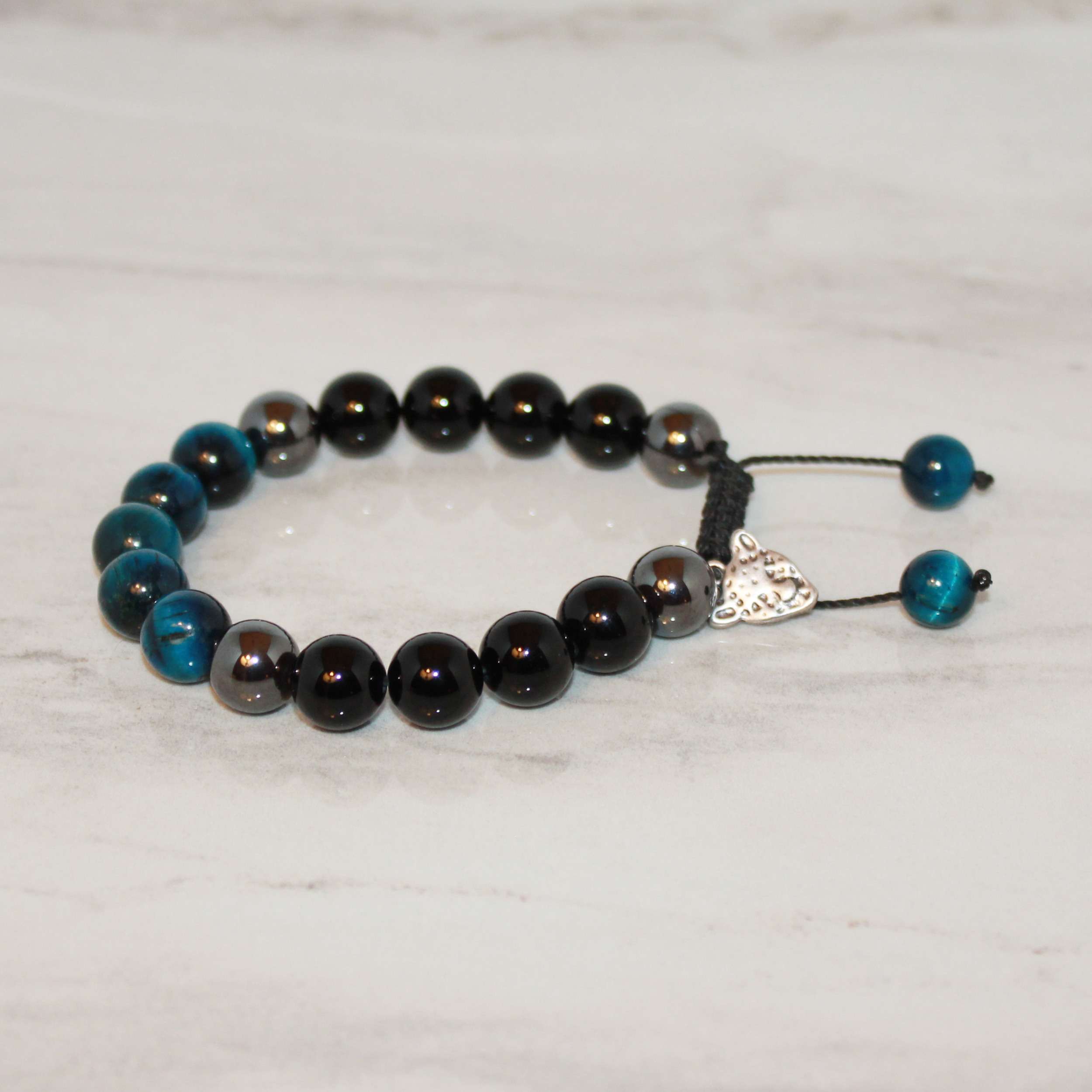 Black Agate<br>& Blue Tiger's Eye